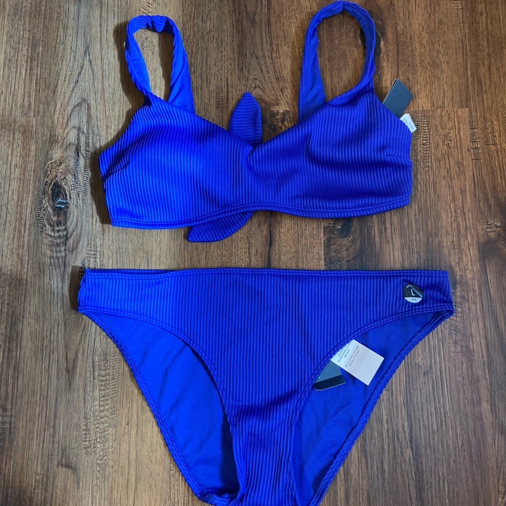 Hollister ribbed bikini set with tags